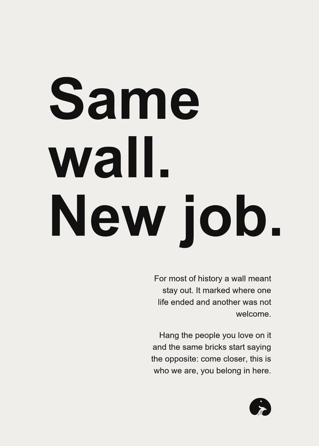 Same wall. New job.